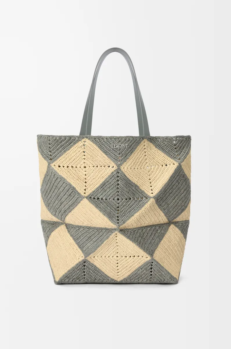 超大号拉菲草 Puzzle Fold 手袋