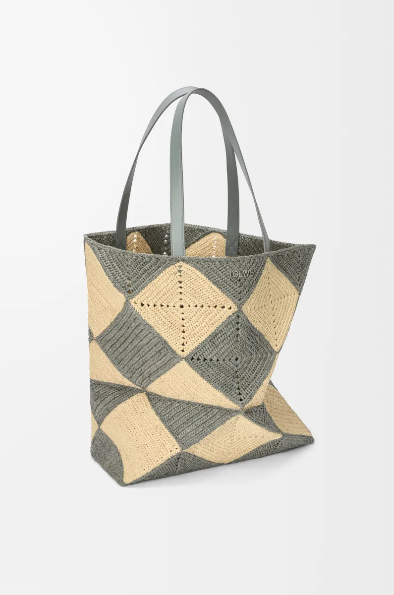 超大号拉菲草 Puzzle Fold 手袋