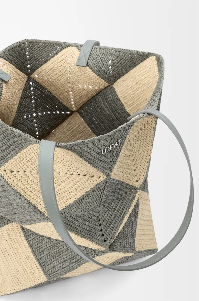 超大号拉菲草 Puzzle Fold 手袋