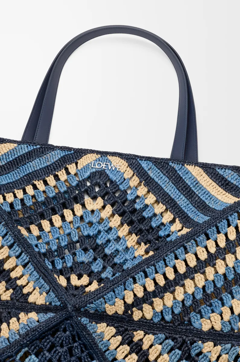 超大号拉菲草 Puzzle Fold 手袋 