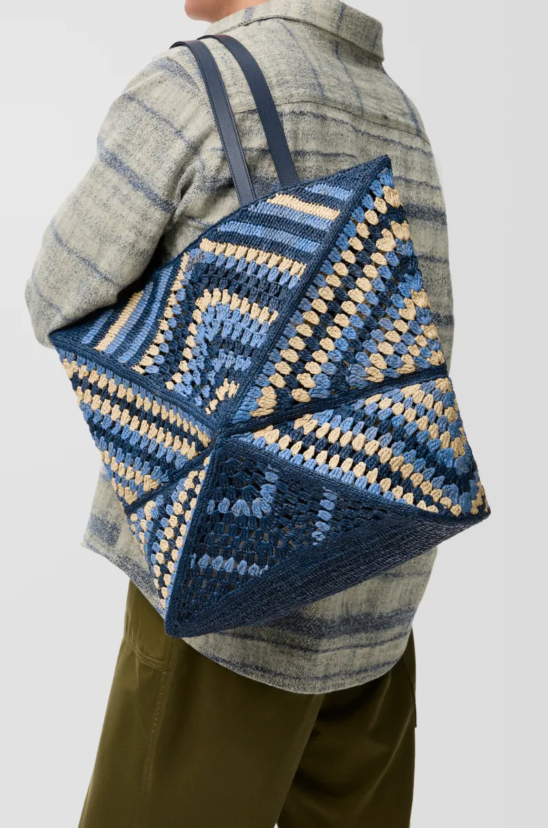 超大号拉菲草 Puzzle Fold 手袋 