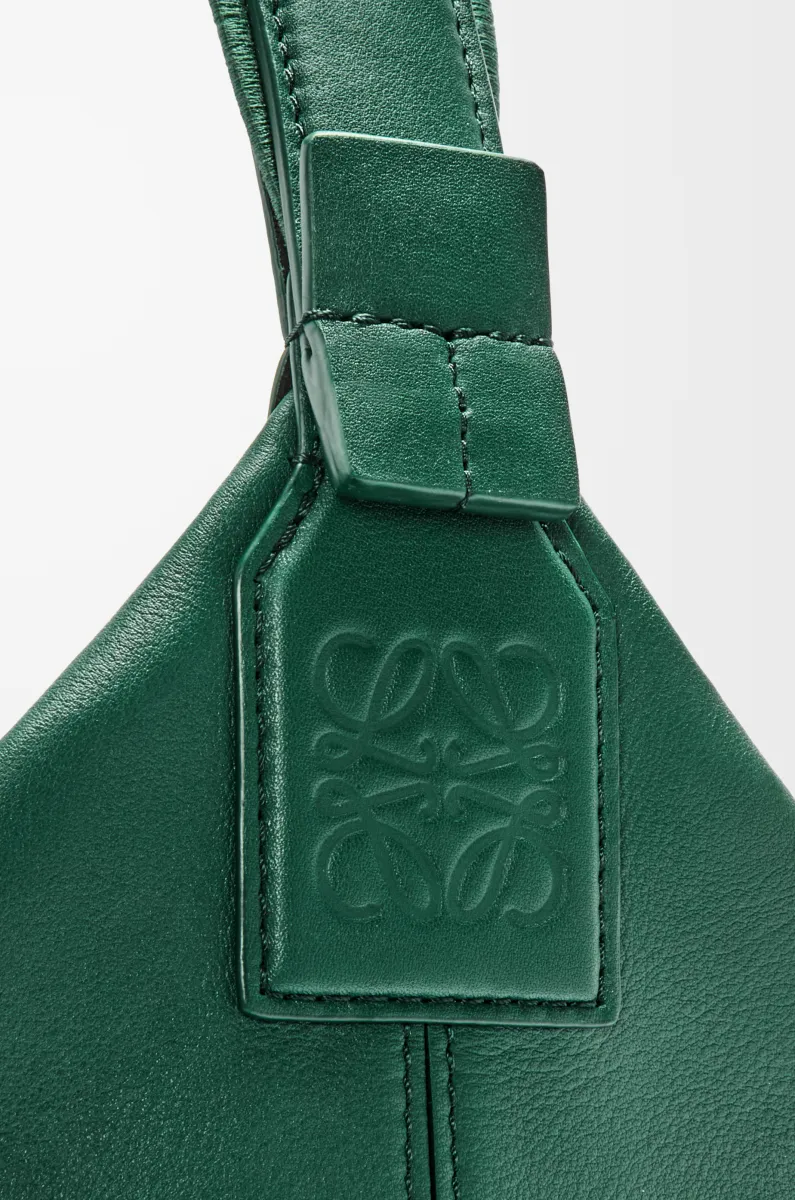 柔软光滑牛皮革和提花布 Cubi 斜挎包