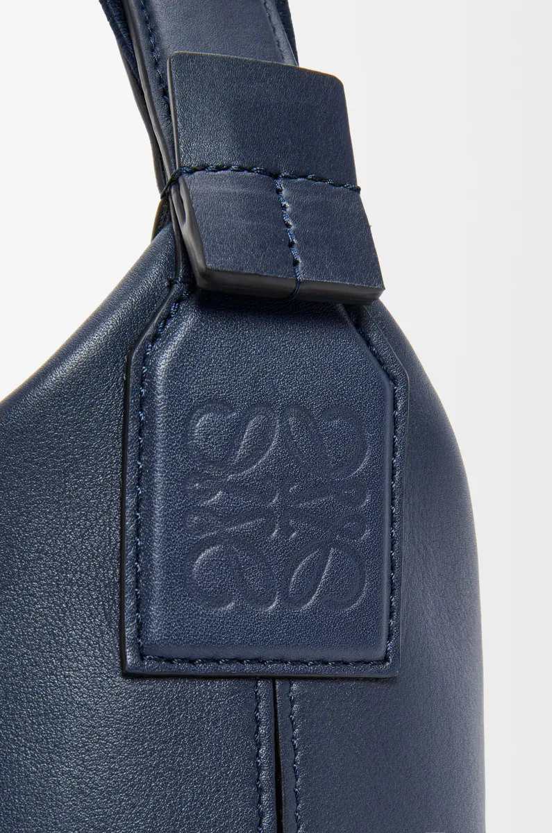 小号柔软光滑牛皮革和提花布 Cubi 斜挎包