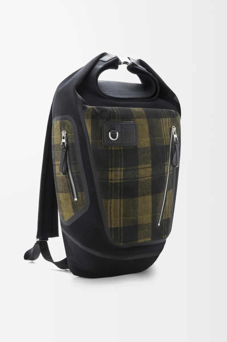 帆布和磨砂绒面革 Flex 双肩包