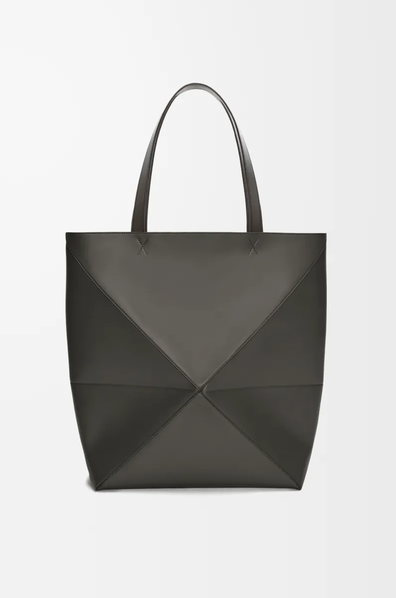 超大号亮面牛皮革 Puzzle Fold 手袋