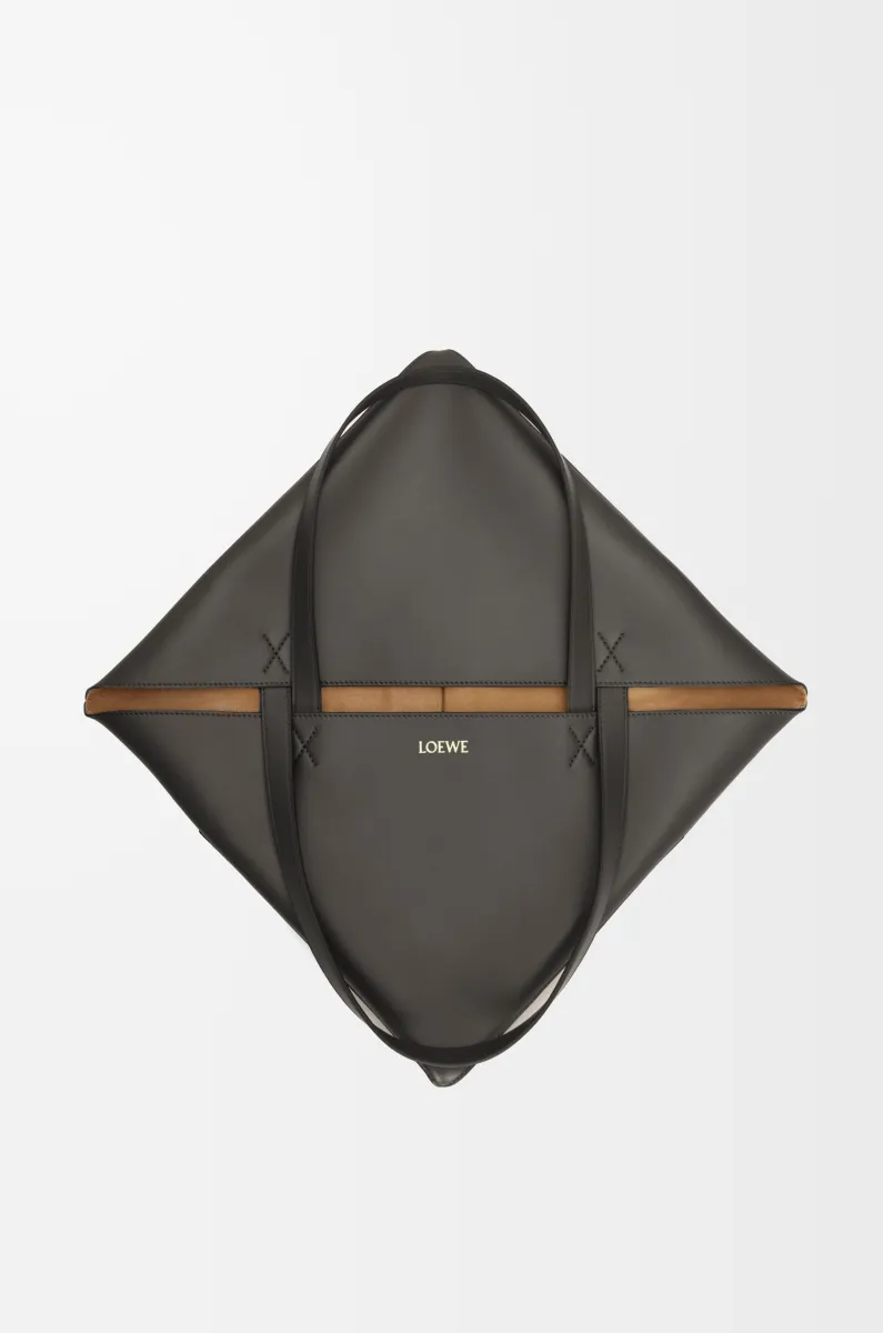 超大号亮面牛皮革 Puzzle Fold 手袋