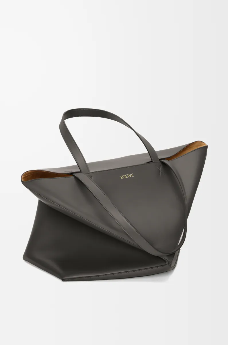 超大号亮面牛皮革 Puzzle Fold 手袋