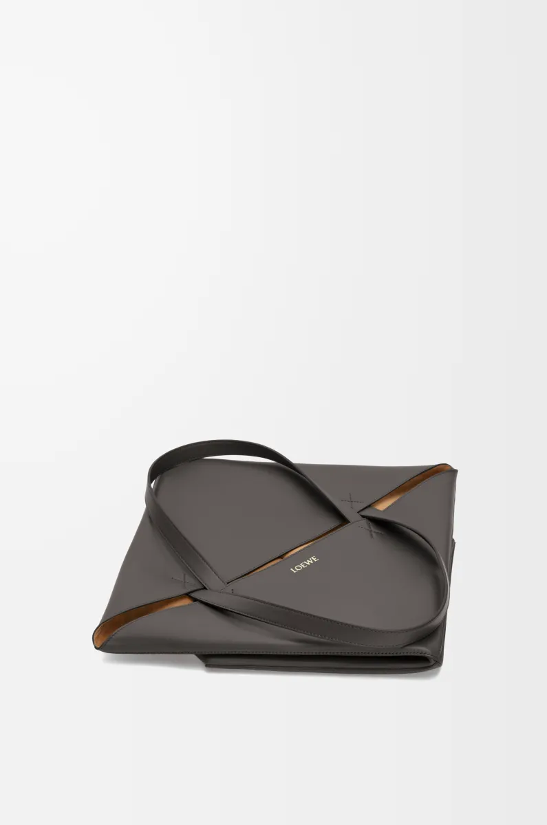 超大号亮面牛皮革 Puzzle Fold 手袋