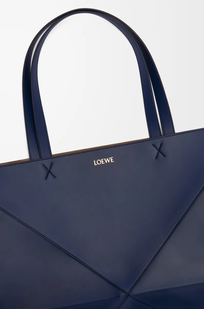 超大号亮面牛皮革 Puzzle Fold 手袋