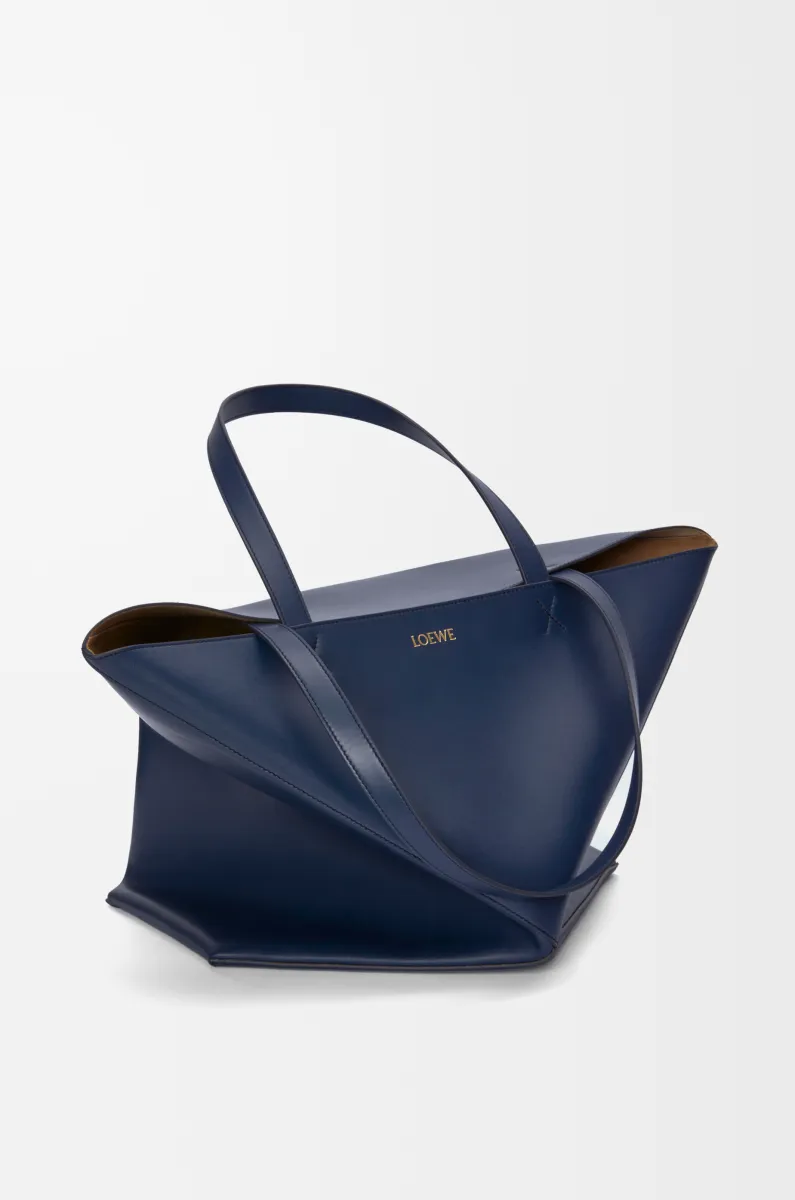 超大号亮面牛皮革 Puzzle Fold 手袋