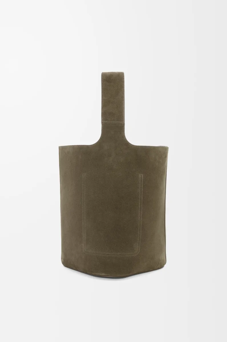 大号绒面牛皮革 Pebble Bucket 水桶手袋