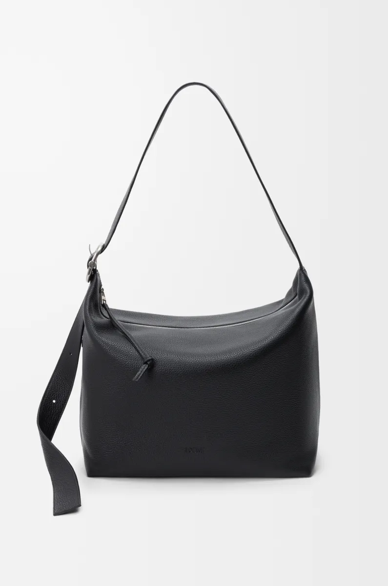 大号柔软粒面牛皮革 Loop Hobo 手袋