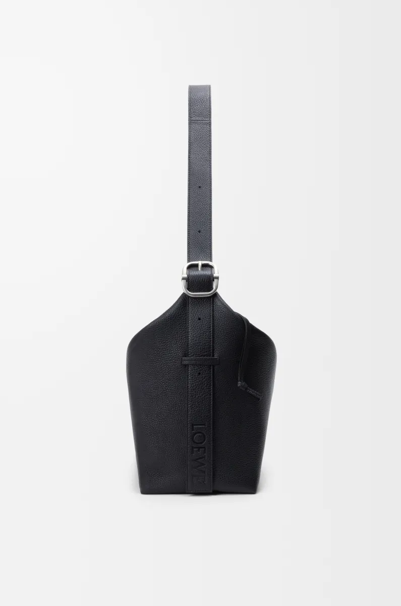 大号柔软粒面牛皮革 Loop Hobo 手袋