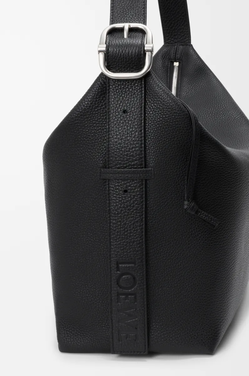 大号柔软粒面牛皮革 Loop Hobo 手袋