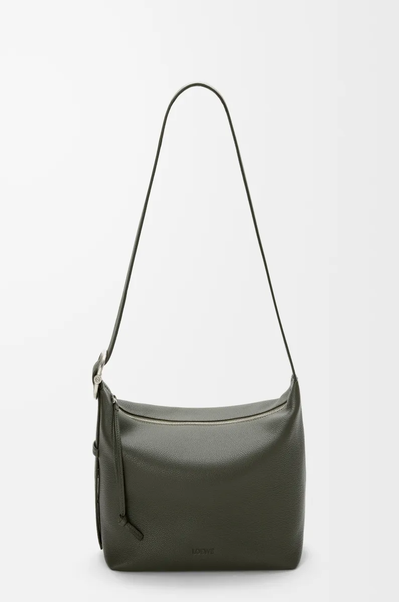 柔软粒面牛皮革 Loop Hobo 手袋