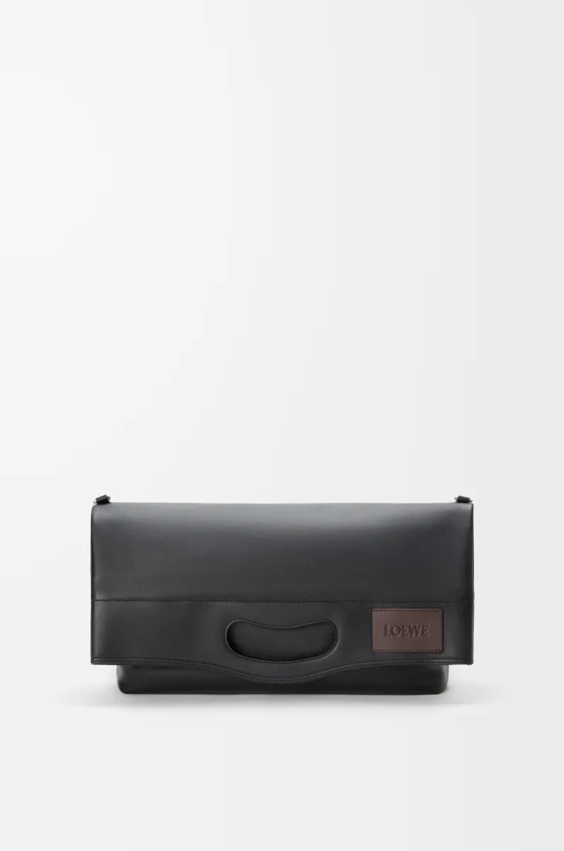 亮面柔软牛皮革 Bob 折叠托特手袋