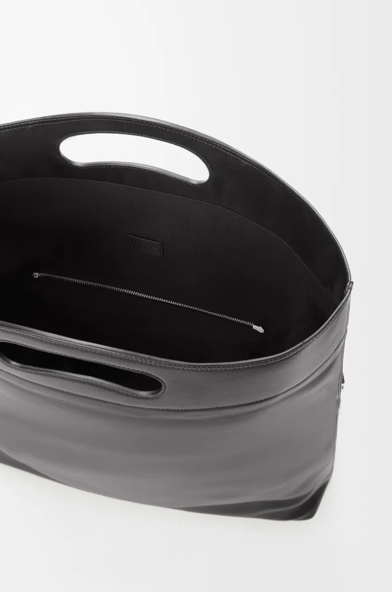 亮面柔软牛皮革 Bob 折叠托特手袋