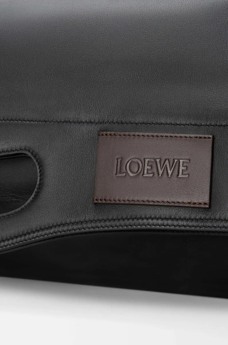 亮面柔软牛皮革 Bob 折叠托特手袋