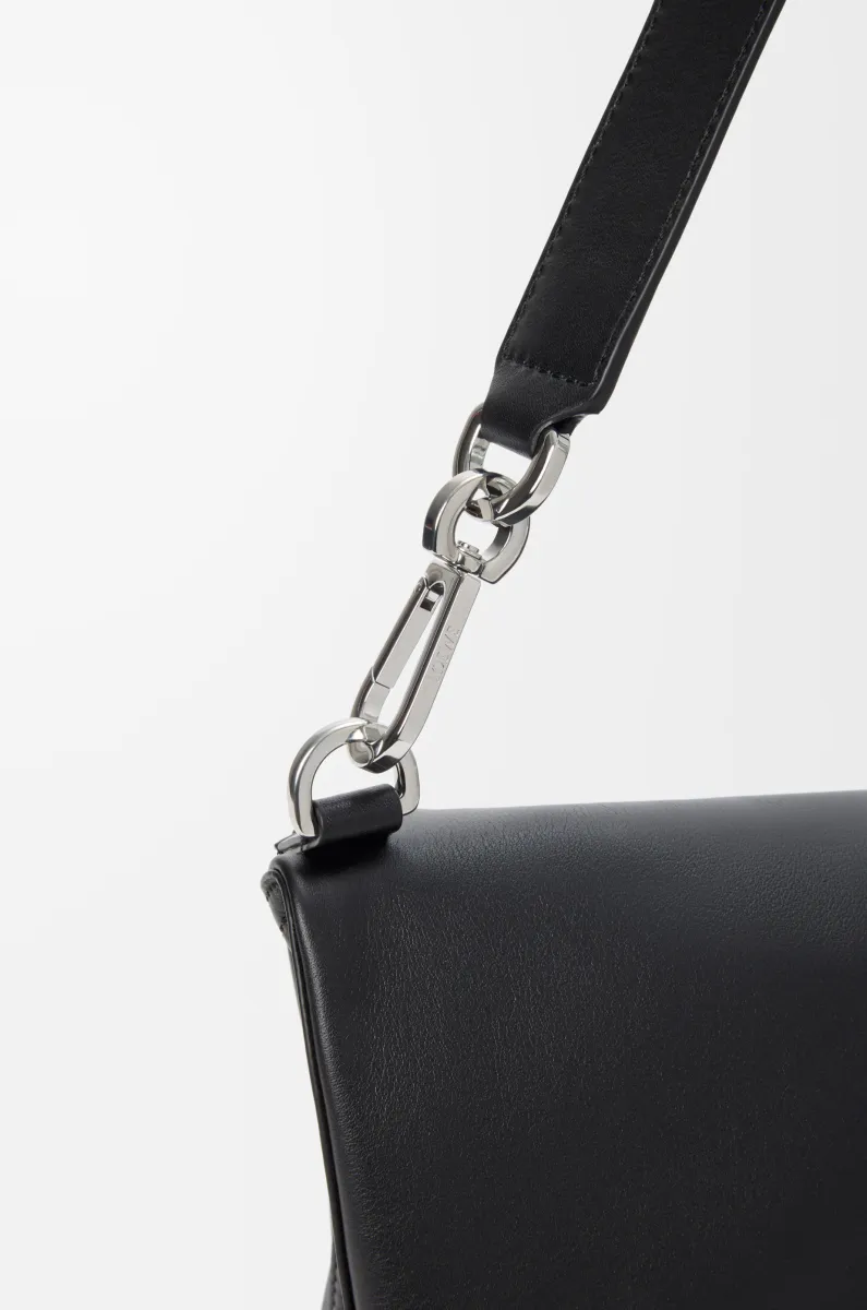 亮面柔软牛皮革 Bob 折叠托特手袋