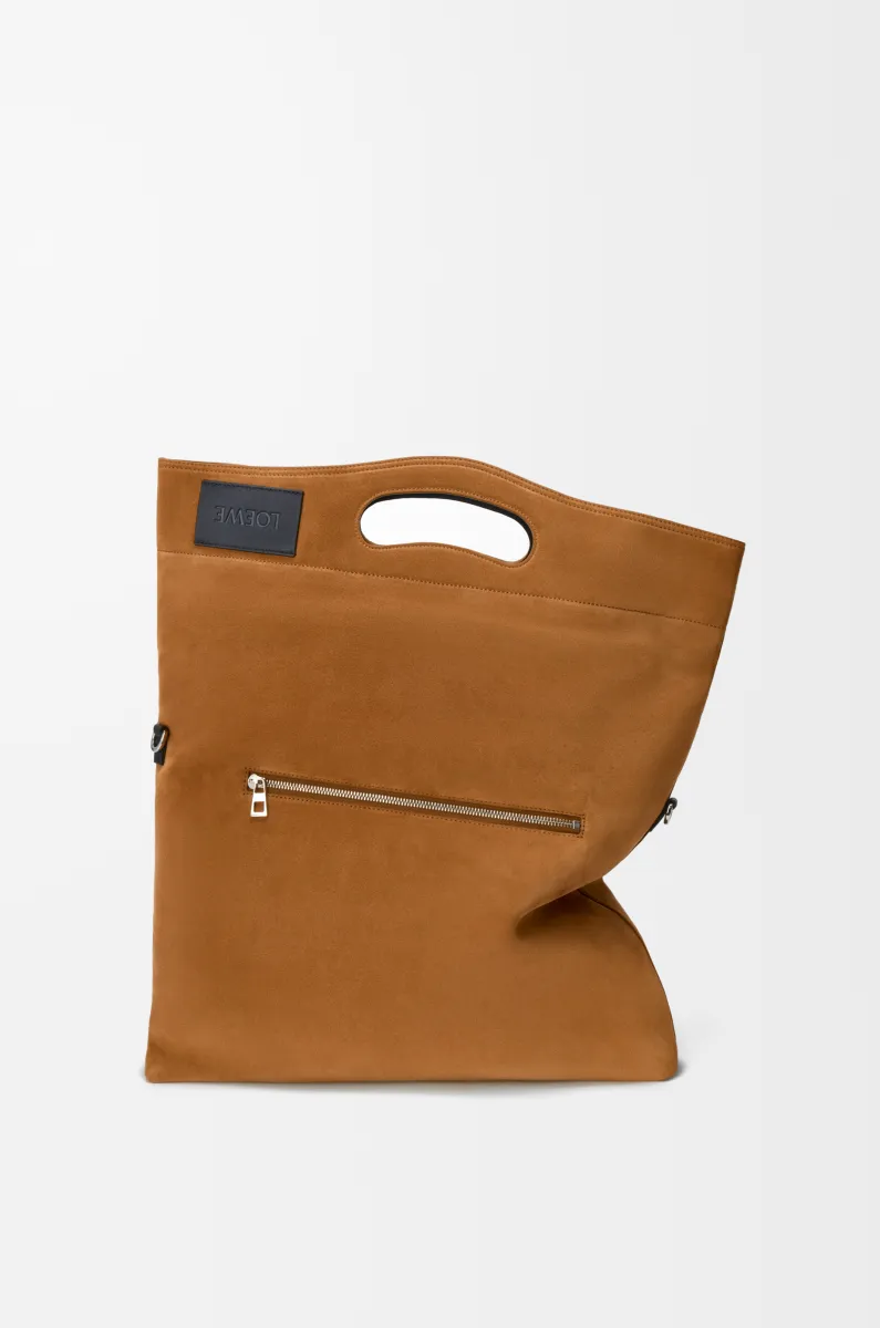 绒面革 Bob 折叠托特手袋