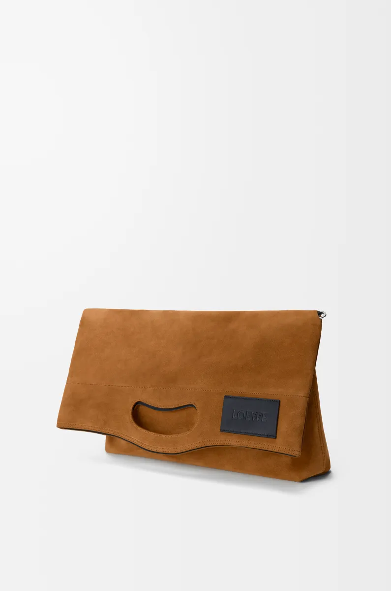 绒面革 Bob 折叠托特手袋