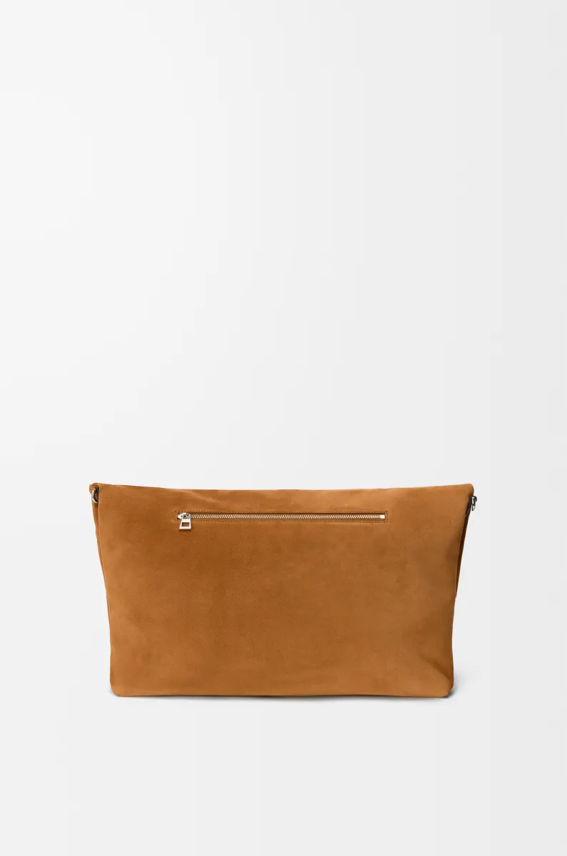 绒面革 Bob 折叠托特手袋