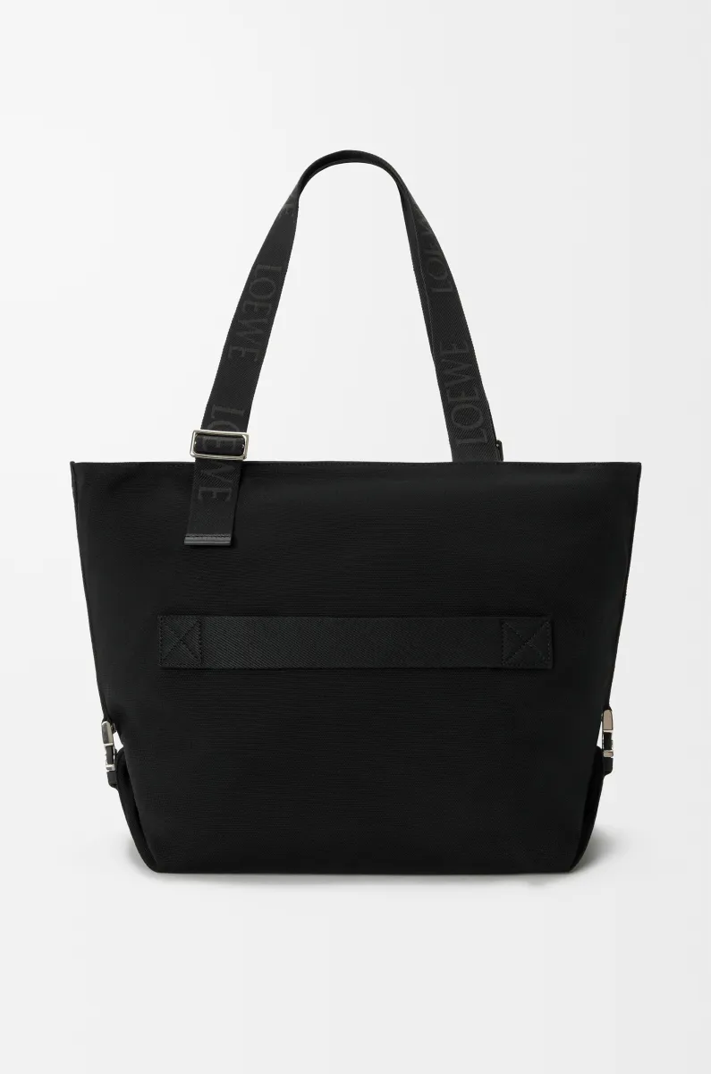 帆布和绒面革 Flex 拉链托特手袋