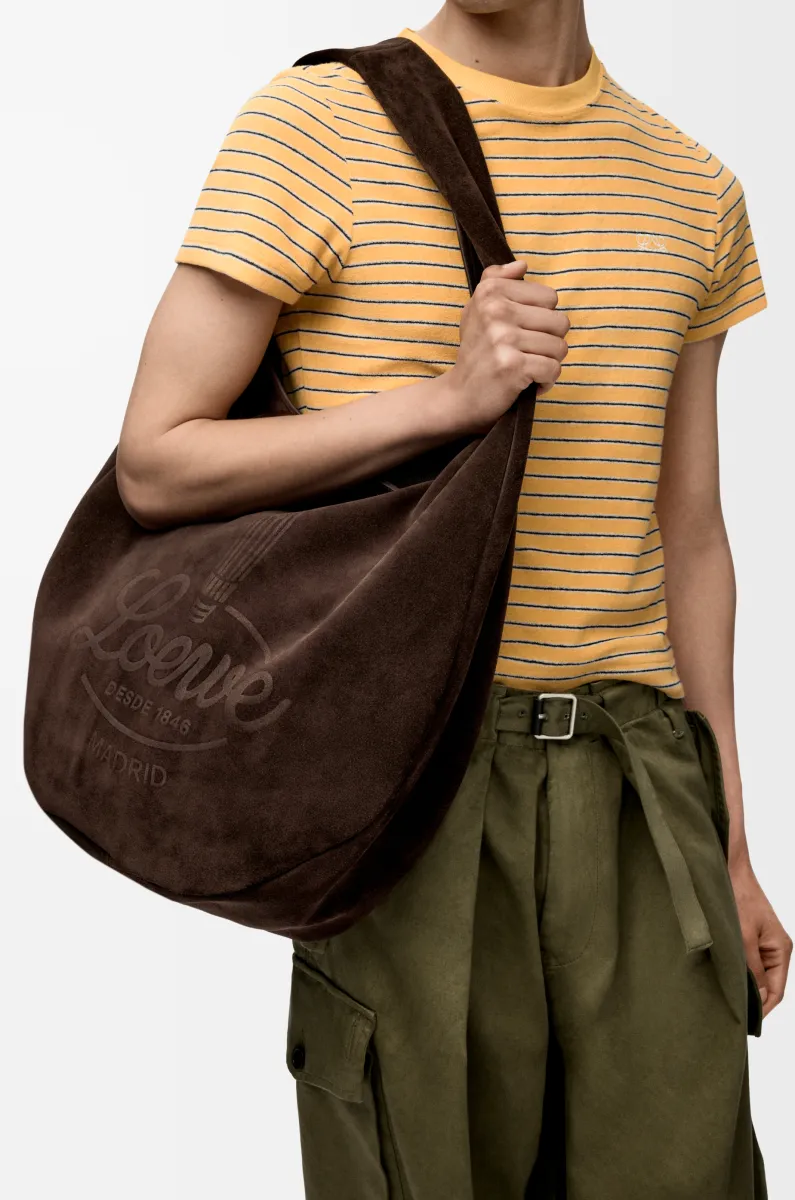 绒面牛皮革 Roomy Hobo 手袋