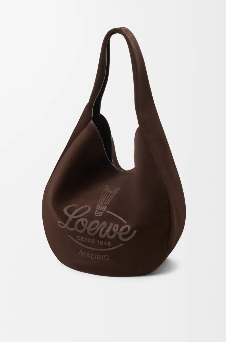 绒面牛皮革 Roomy Hobo 手袋