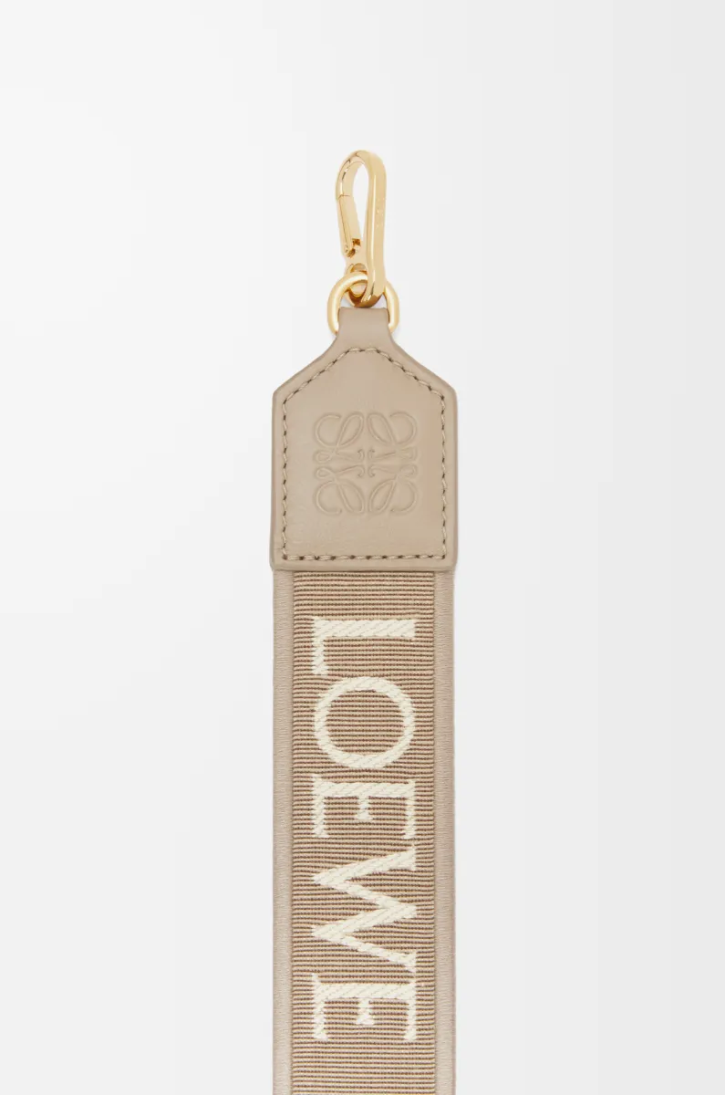 提花布和牛皮革 Anagram 包带