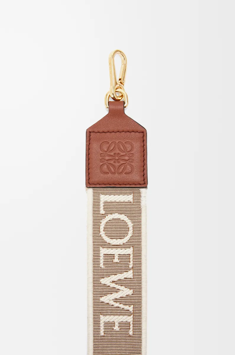 提花布和牛皮革 Anagram 包带