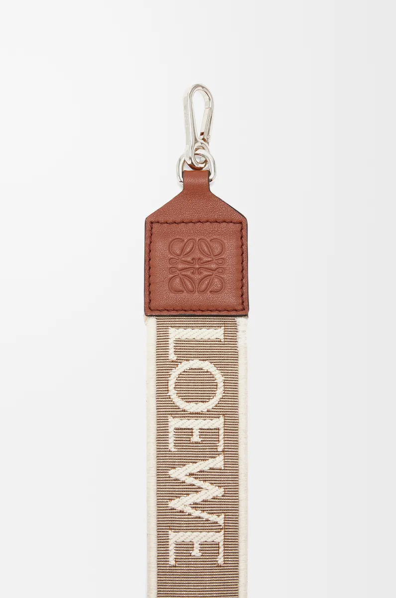 提花布和牛皮革 Anagram 包带