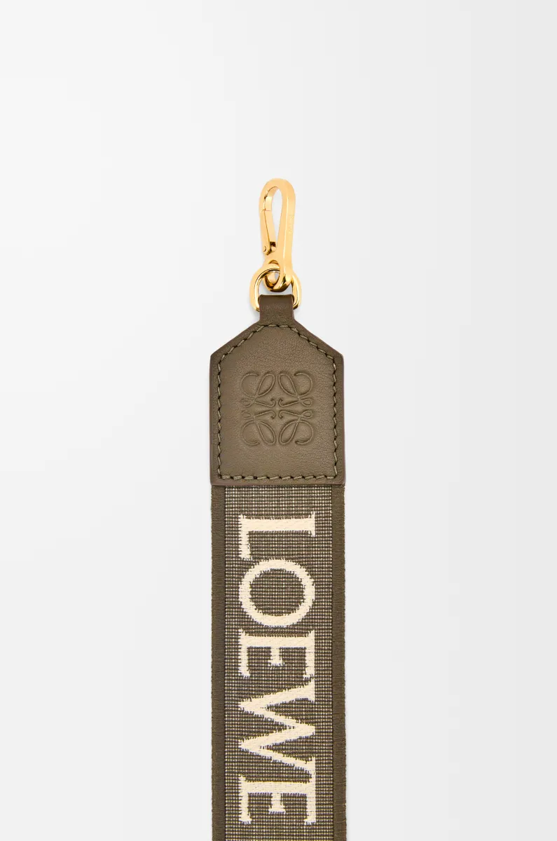 提花布和牛皮革 Anagram 包带