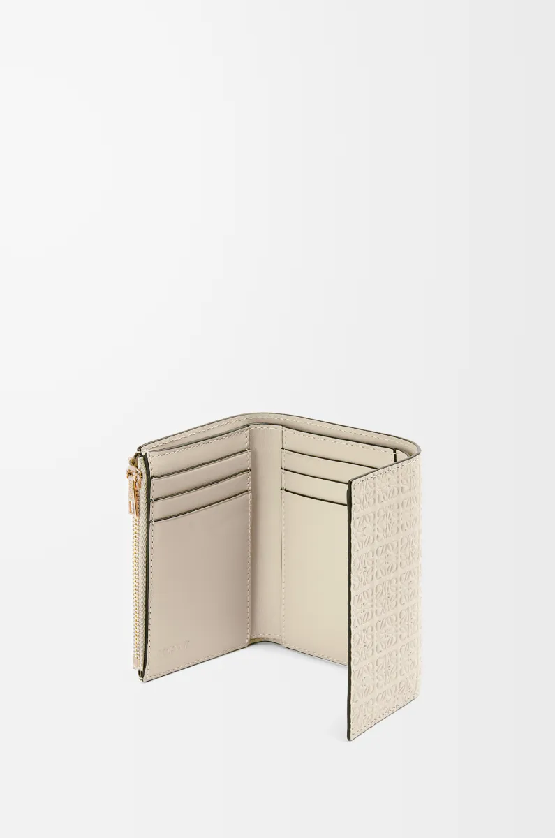 小号重复图案压纹丝绸牛皮革垂直钱包