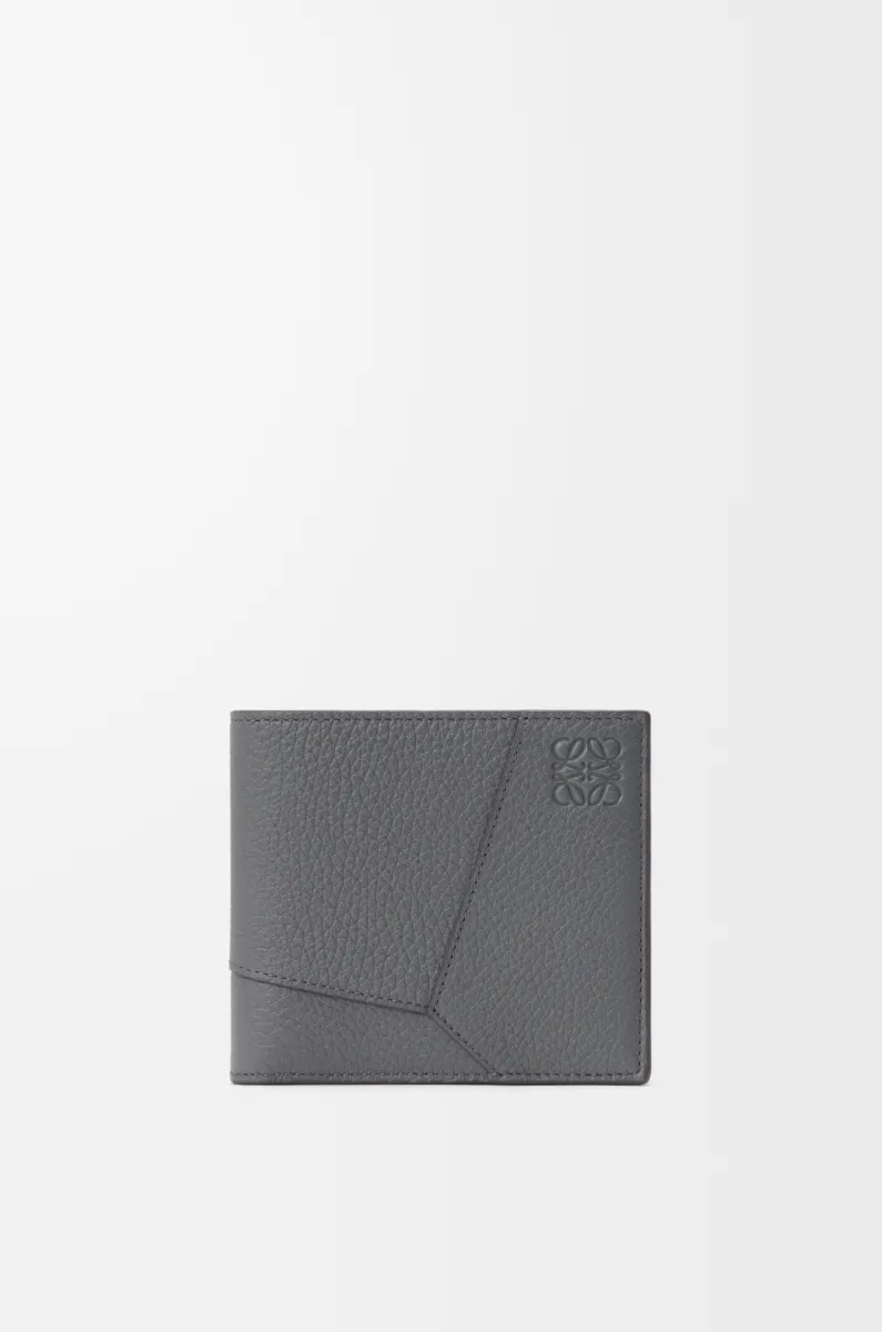 柔软粒面牛皮革 Puzzle 双折钱包