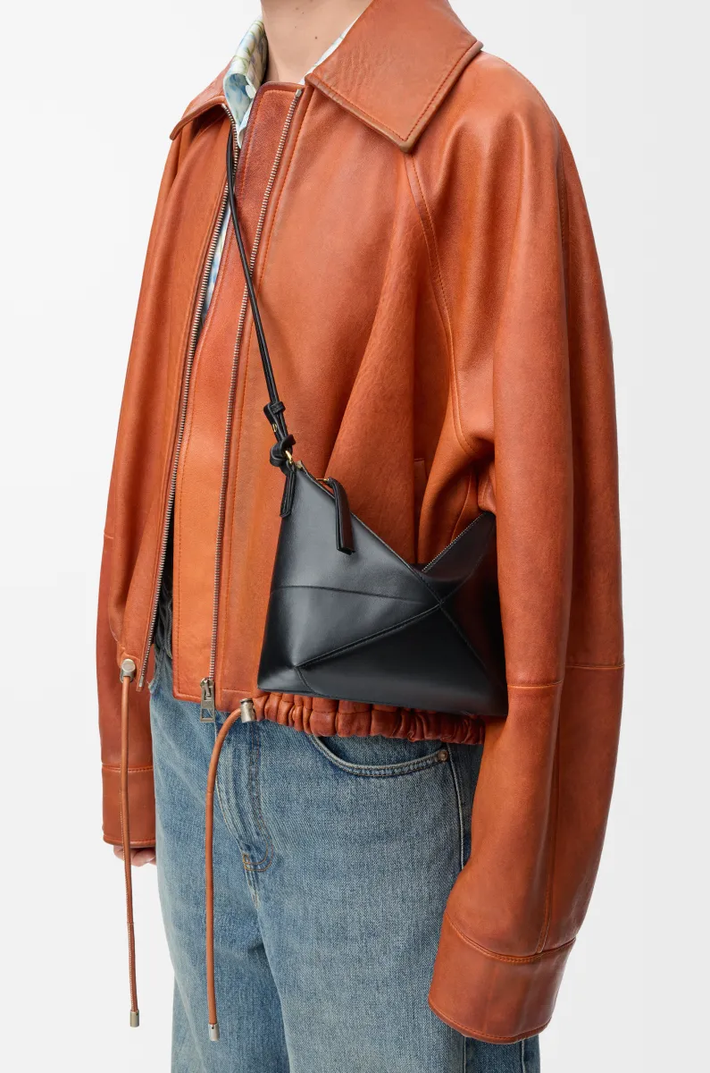 亮面纳帕牛皮革 Puzzle Fold pouch