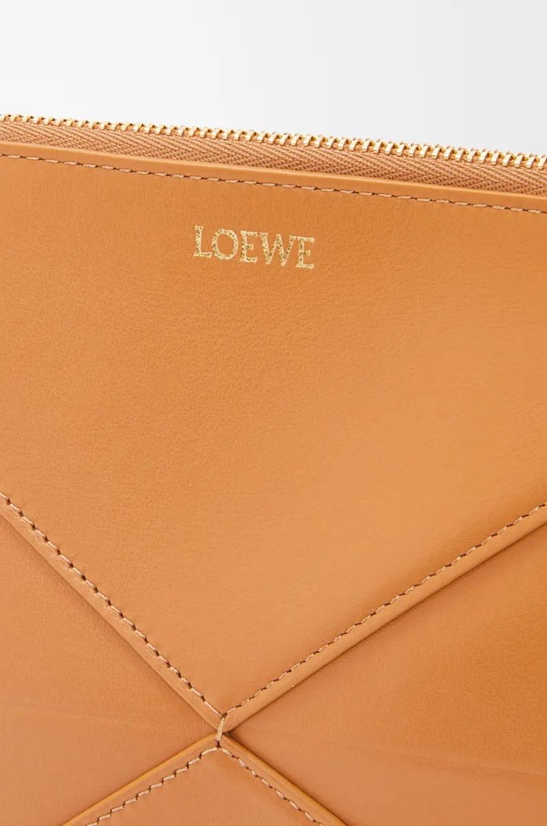 亮面纳帕牛皮革 Puzzle Fold pouch