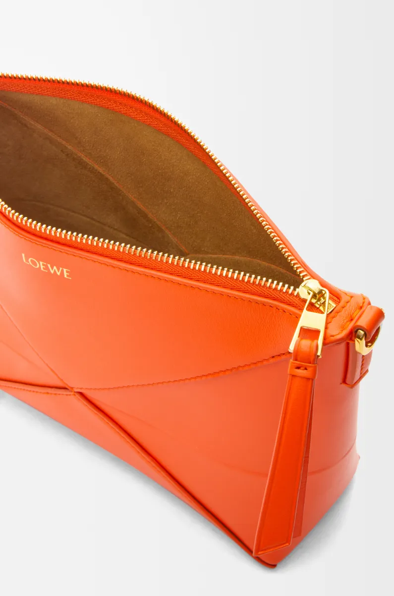 亮面纳帕牛皮革 Puzzle Fold pouch