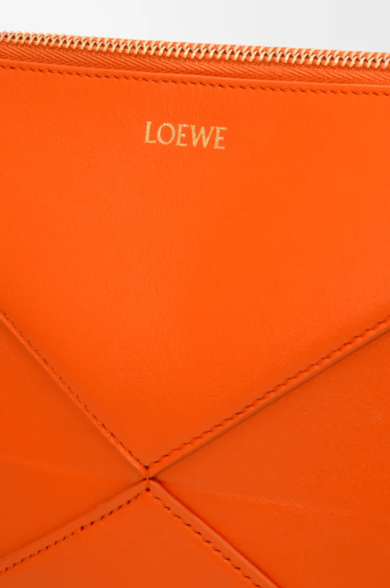 亮面纳帕牛皮革 Puzzle Fold pouch