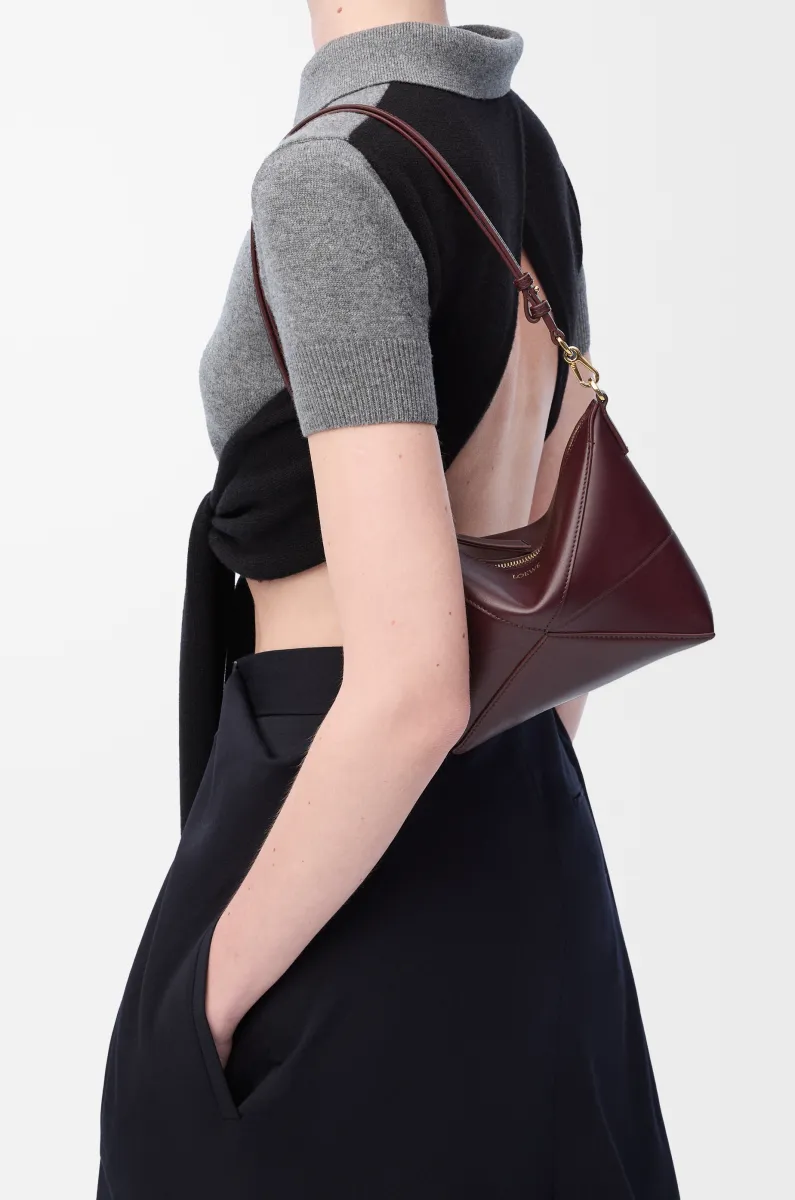 亮面纳帕牛皮革 Puzzle Fold pouch