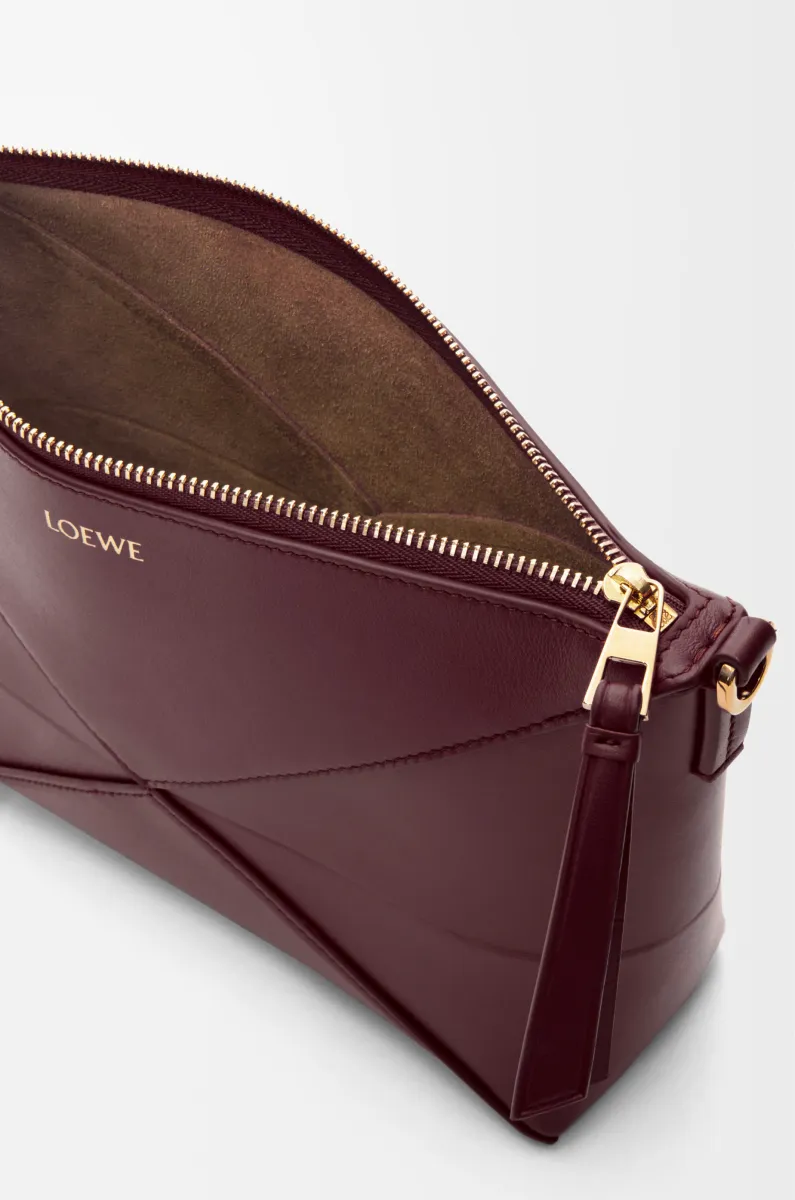 亮面纳帕牛皮革 Puzzle Fold pouch