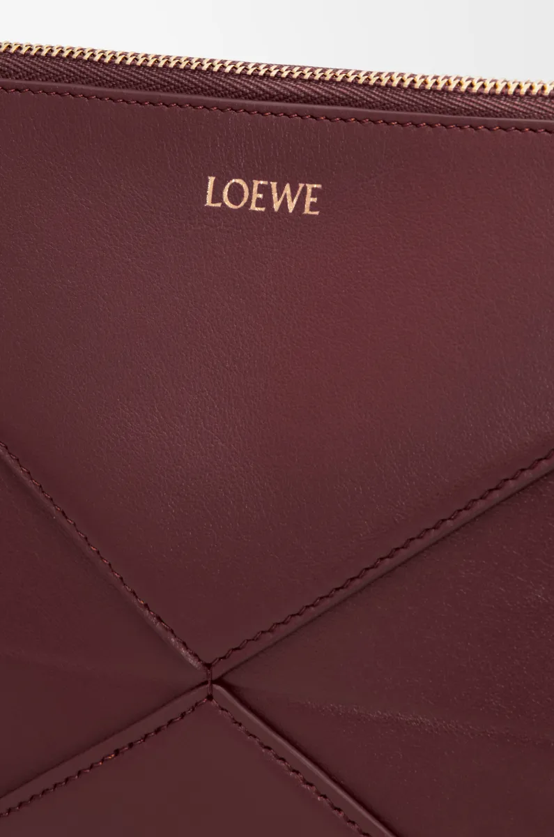 亮面纳帕牛皮革 Puzzle Fold pouch