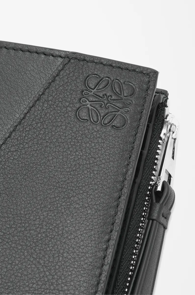 经典牛皮革 Puzzle 窄版紧凑钱包