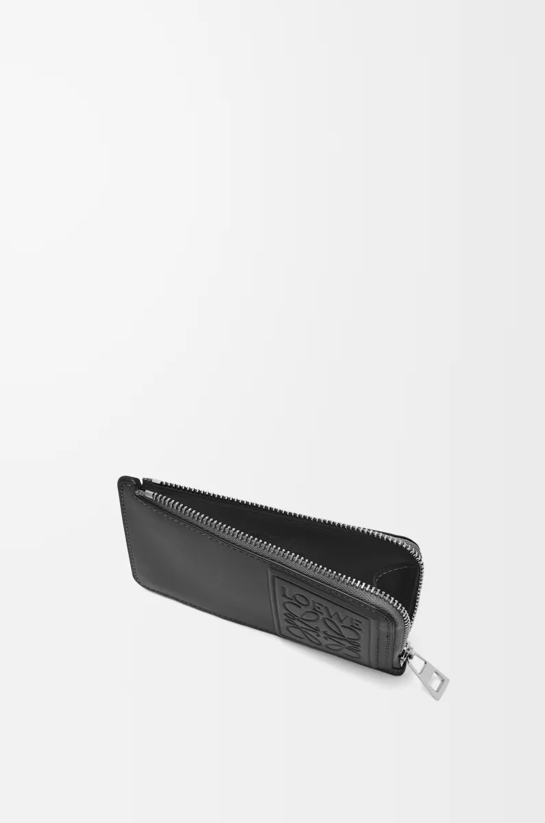 缎面牛皮革硬币卡包