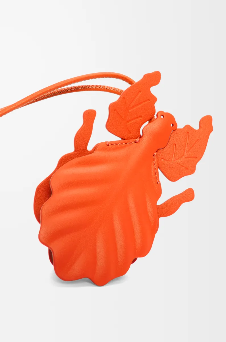 经典牛皮革叶虫钥匙扣挂饰