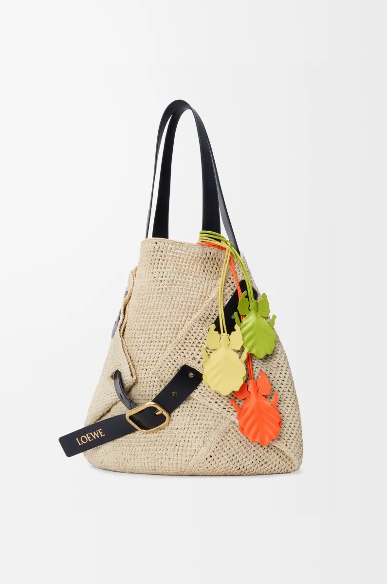 经典牛皮革叶虫钥匙扣挂饰