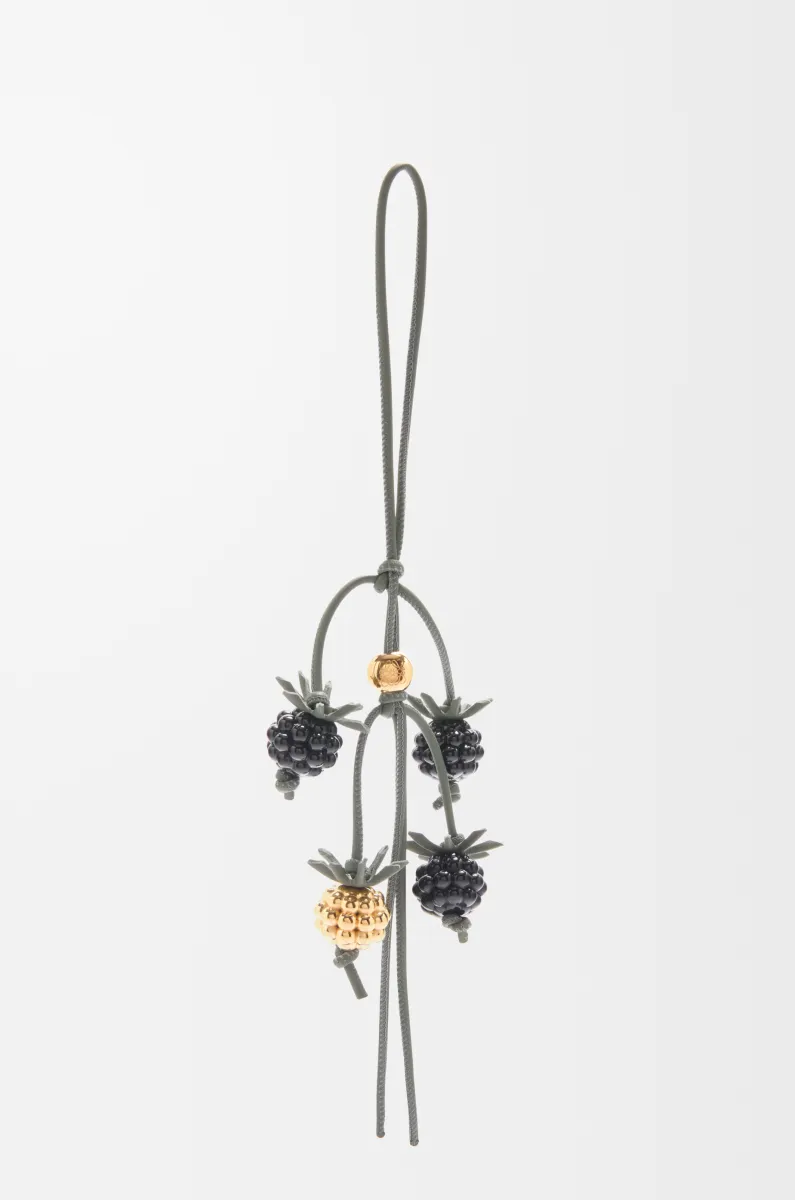 经典牛皮革浆果挂饰