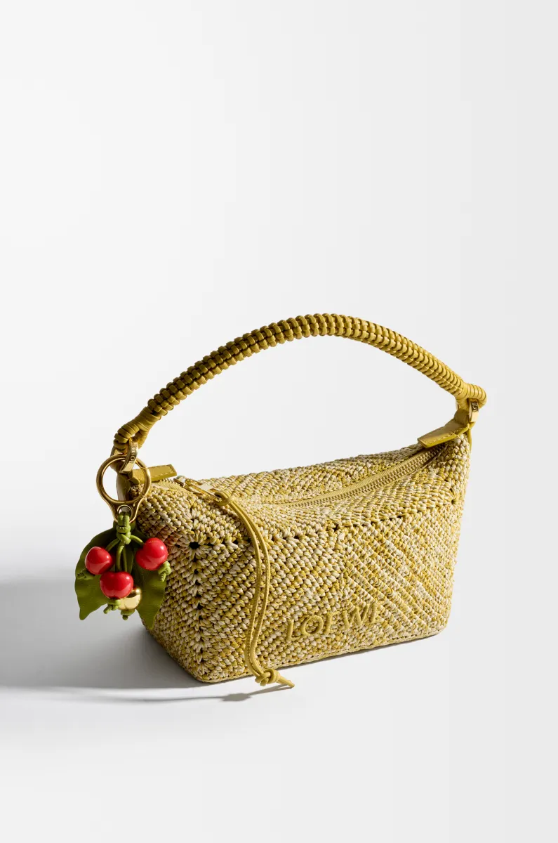 经典牛皮革樱桃挂饰