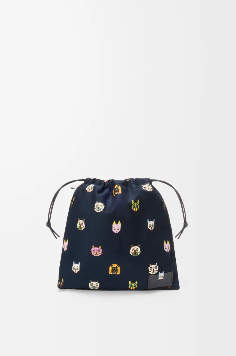 小号帆布 Cats 抽绳手拿包