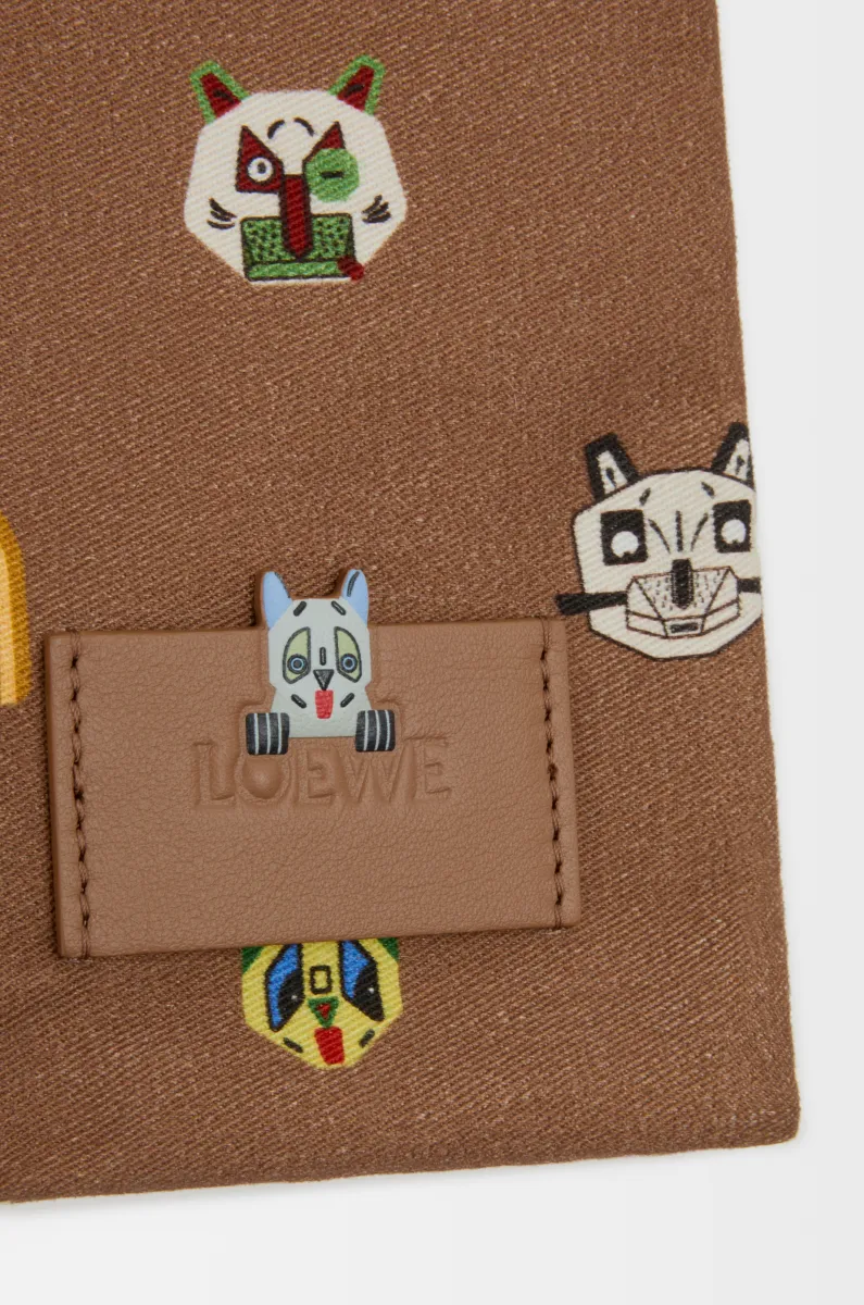 小号帆布 Cats 抽绳手拿包